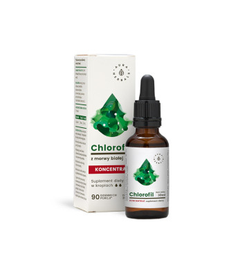 Chlorophyll from white mulberry, concentrate, drops 30ml - Aura Herbals 1