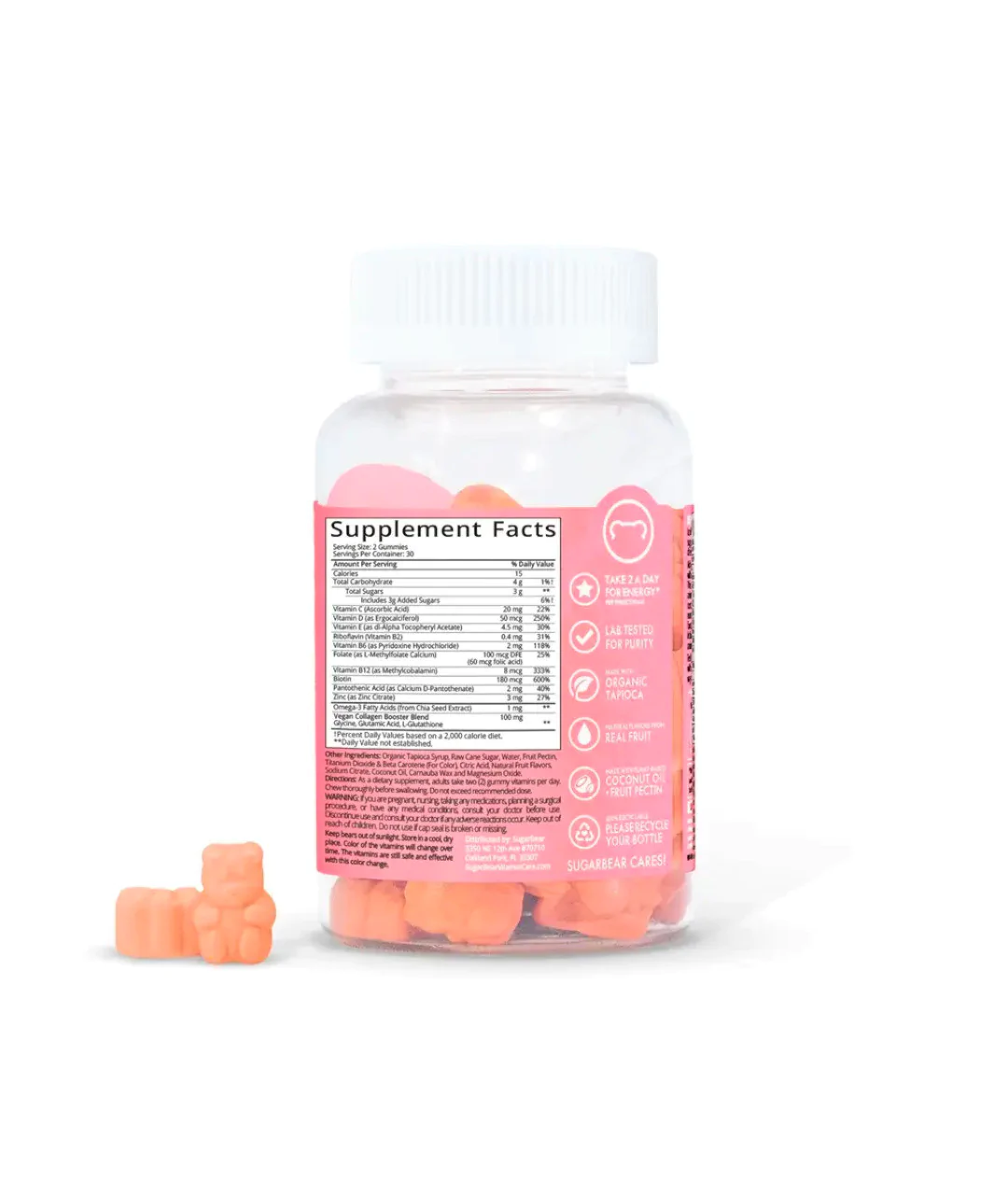 SUGARBEAR WOMEN'S MULTI- suplement diety specjalnie dla kobiet w formie żelek 60 żelków opakowanie - wizualizacja