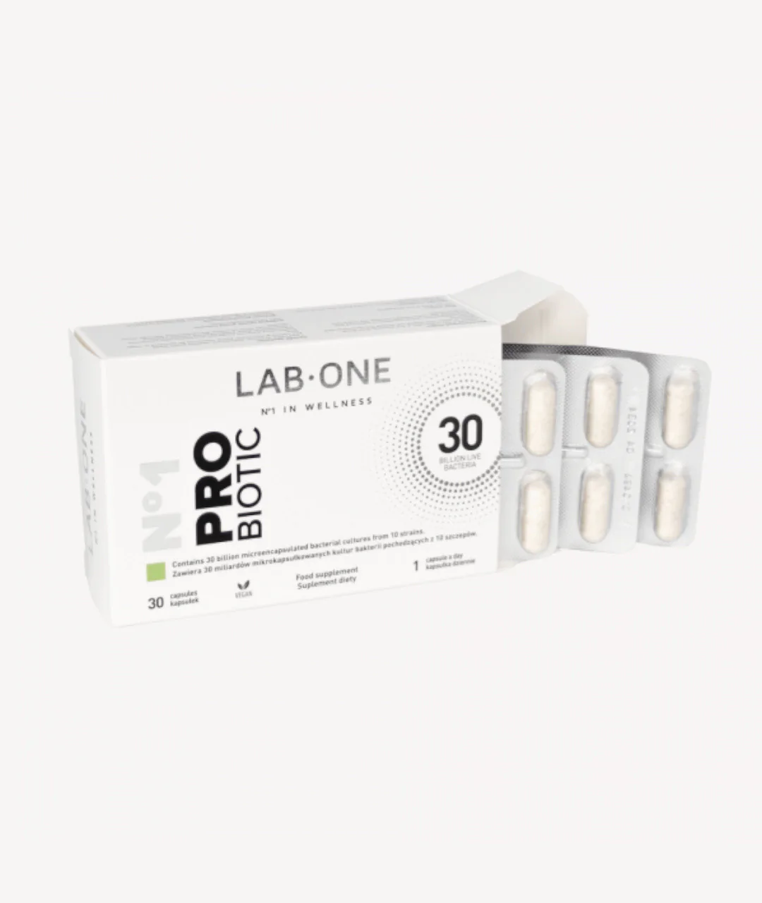 N°1 ProBiotic 30 kapsułek opakowanie - wizualizacja