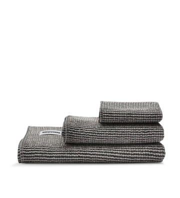 Linen / Cotton Towel - Waffle Natural Black - HHUUMM 2