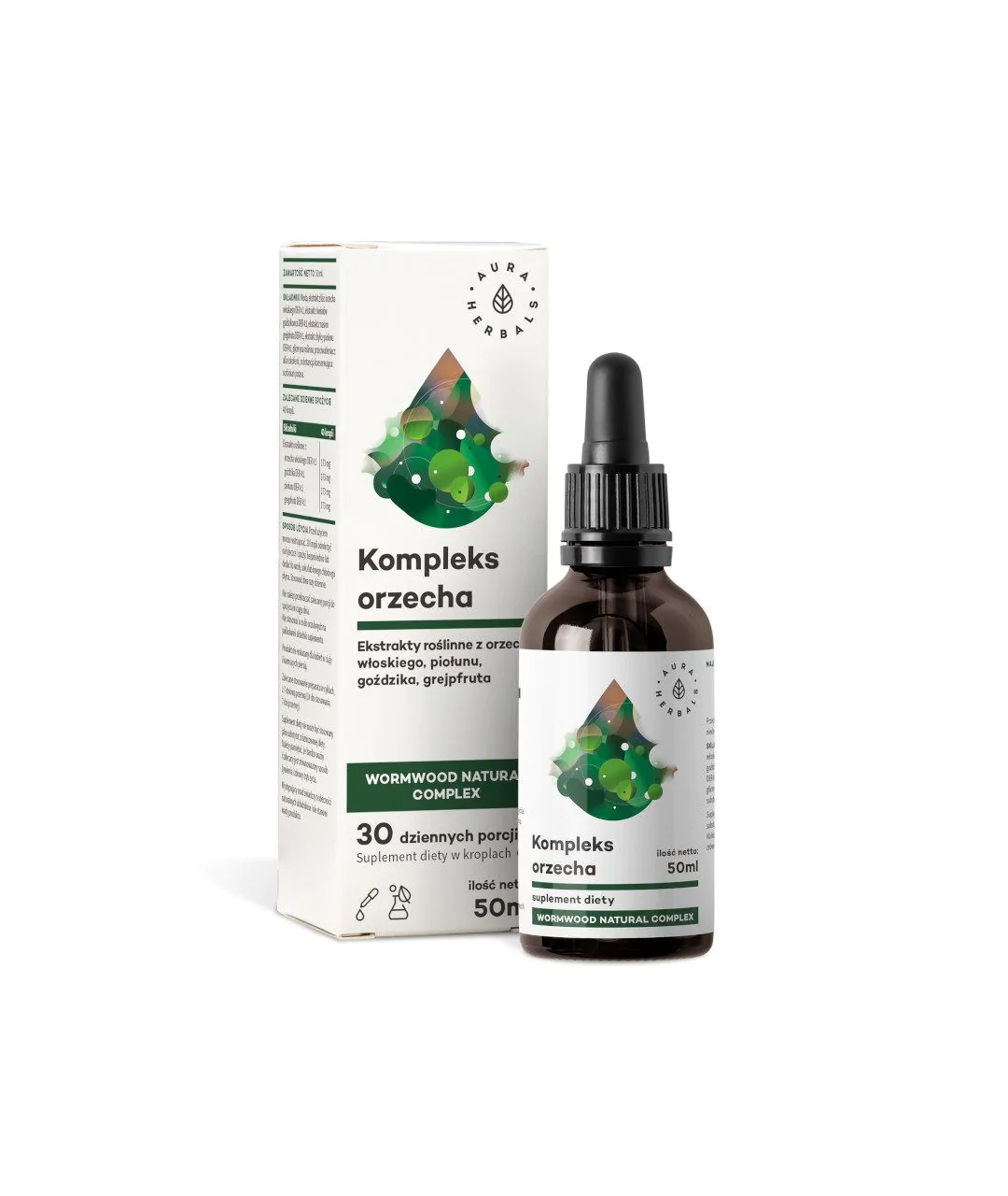 Orzech kompleks + piołun, Wormwood Natural Complex, krople 50ml Orzech kompleks + piołun, Wormwood Natural Complex, krople 50ml