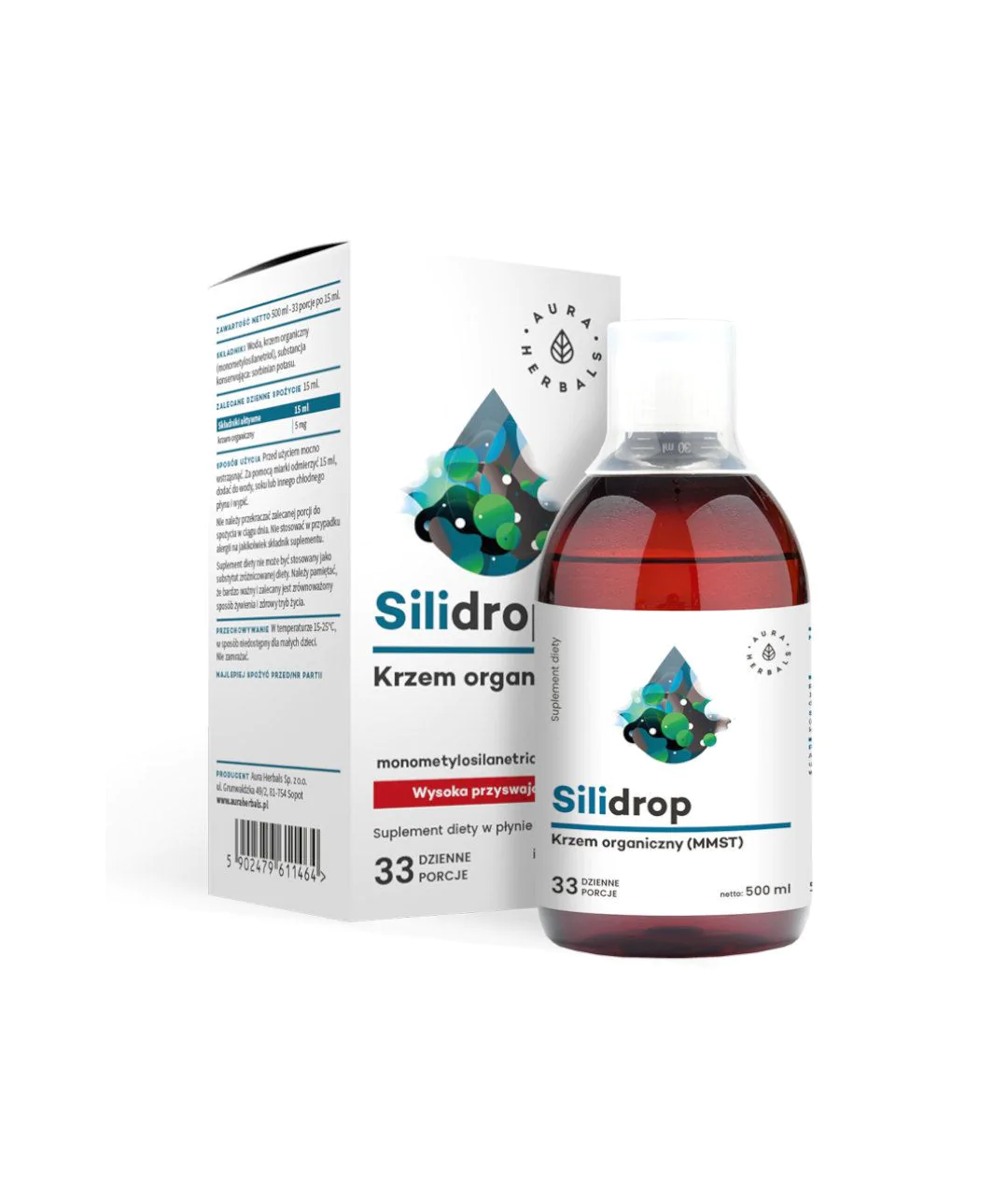 Silidrop, krzem organiczny MMST, płyn 500ml