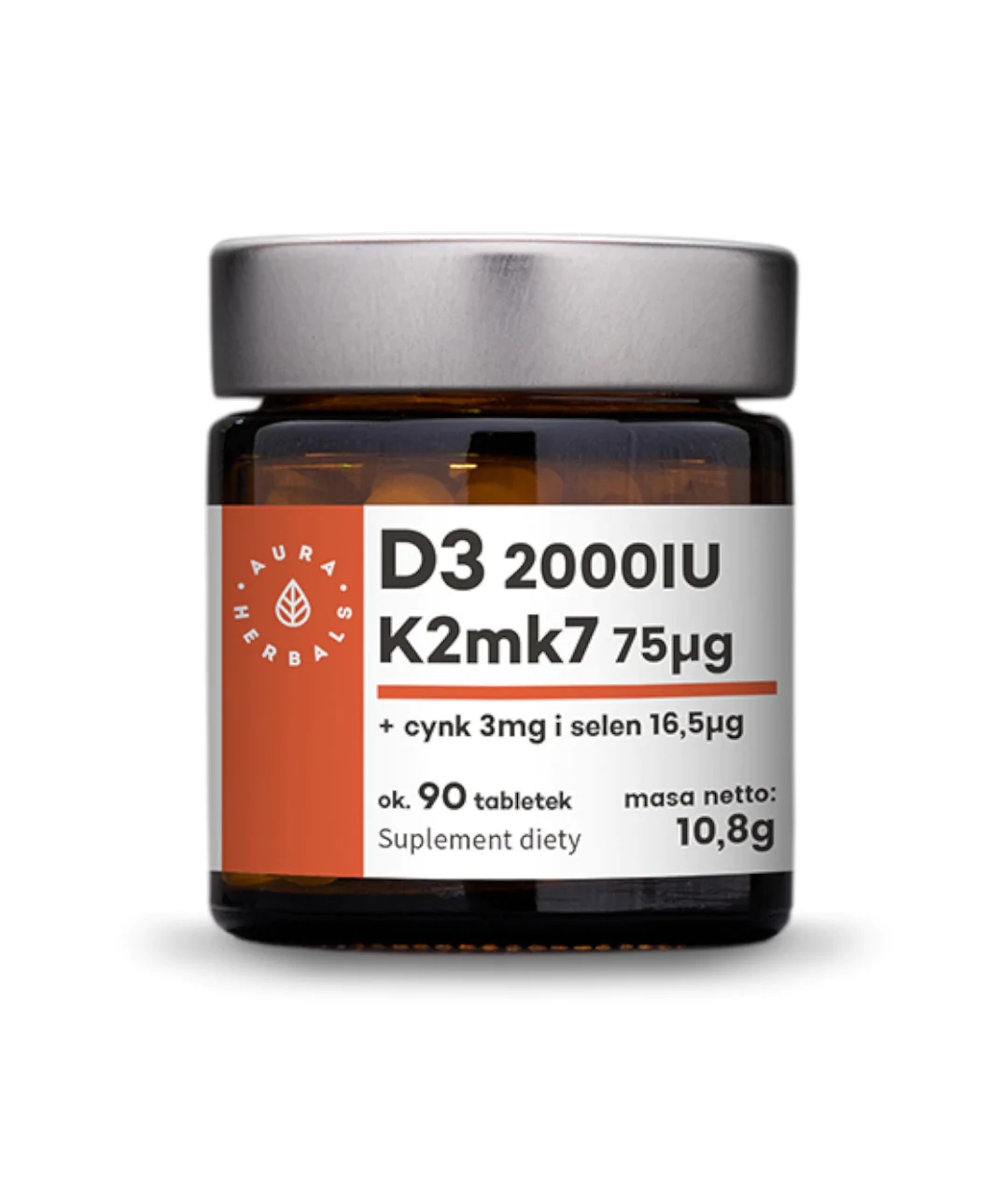 Witamina D3 2000 IU + K2 MK7+ Cynk + Selen, tabletki ok. 90 szt.