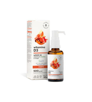 Vitamin D3 4000 IU, MCT, drops 50ml - Aura Herbals 1