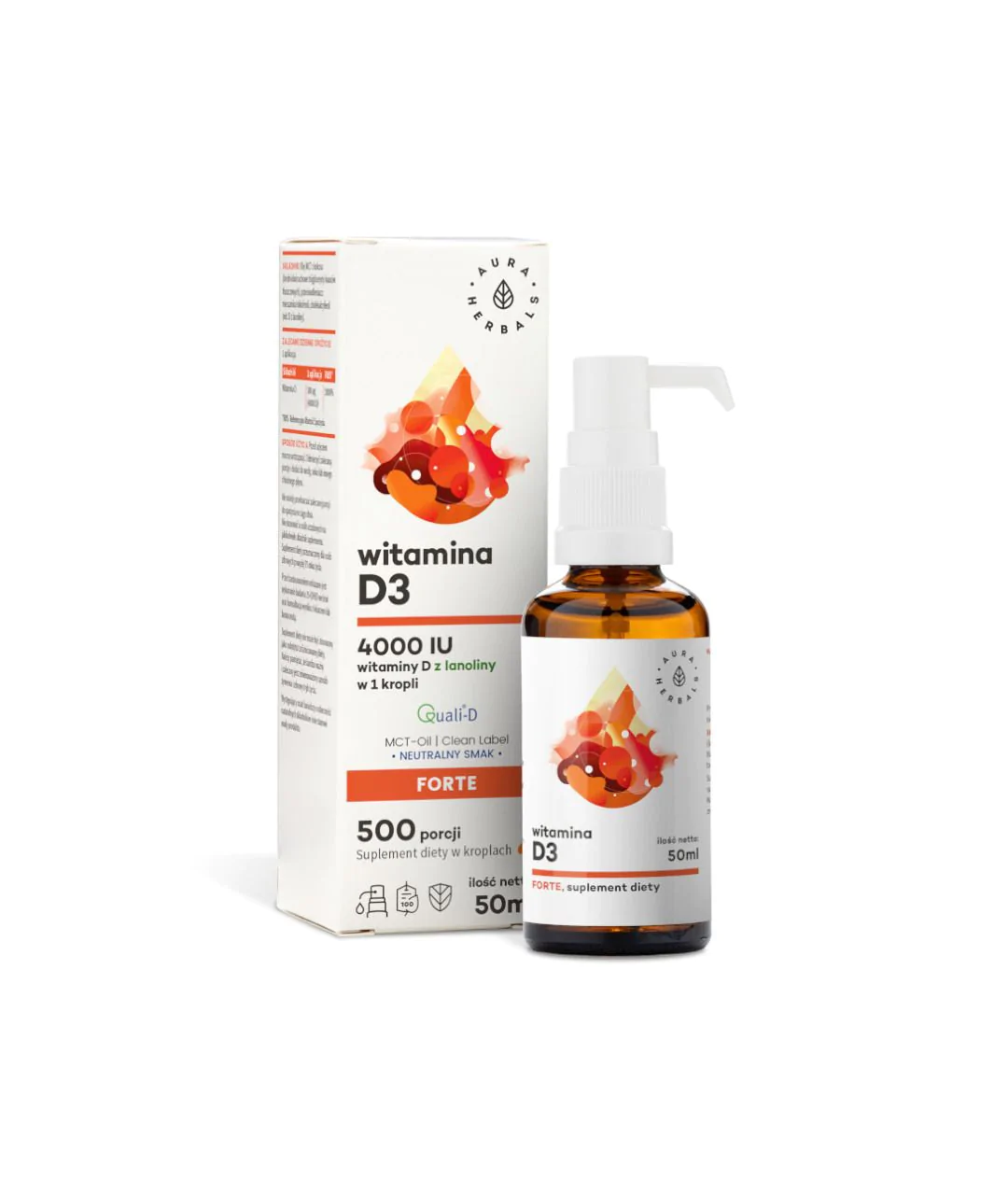 Vitamin D3 4000 IU, MCT, drops 50ml