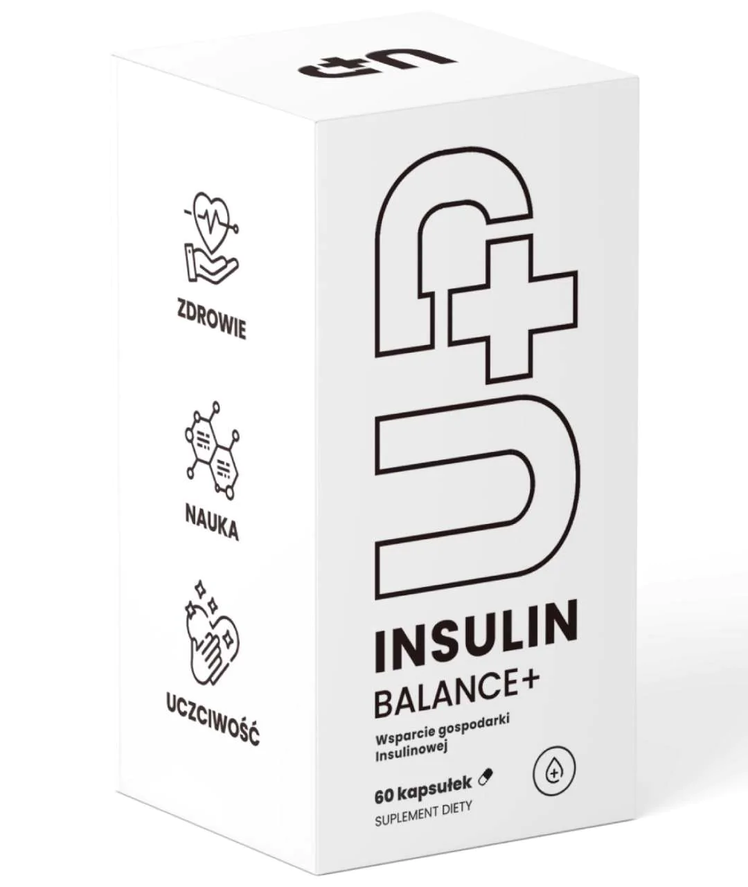 Dietary supplement UP INSULIN BALANCE+ close-up.