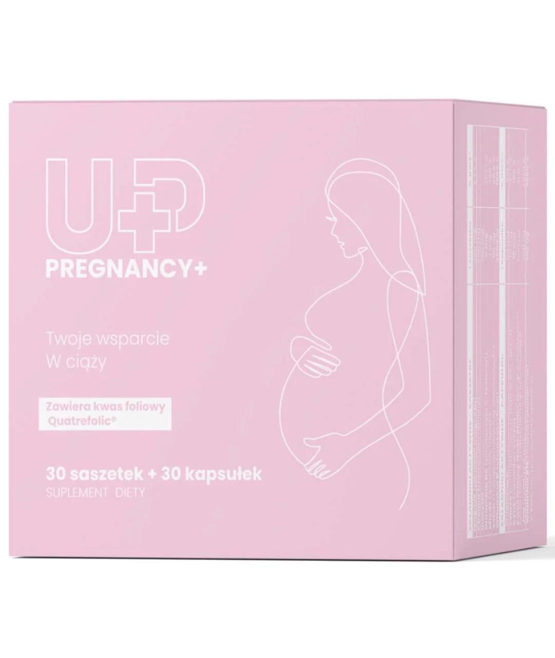 Dietary supplement UP PREGNANCY+ close-up.