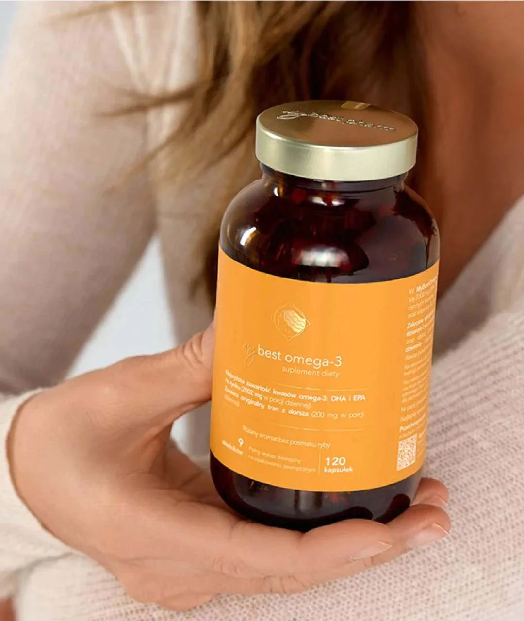 Dietary supplement MyBestOmega-3 120 capsules view.