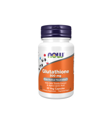 Glutation 500 mg z Ostropestem i Kwasem Alfa-Liponowym 30 szt. - NOW Foods 1