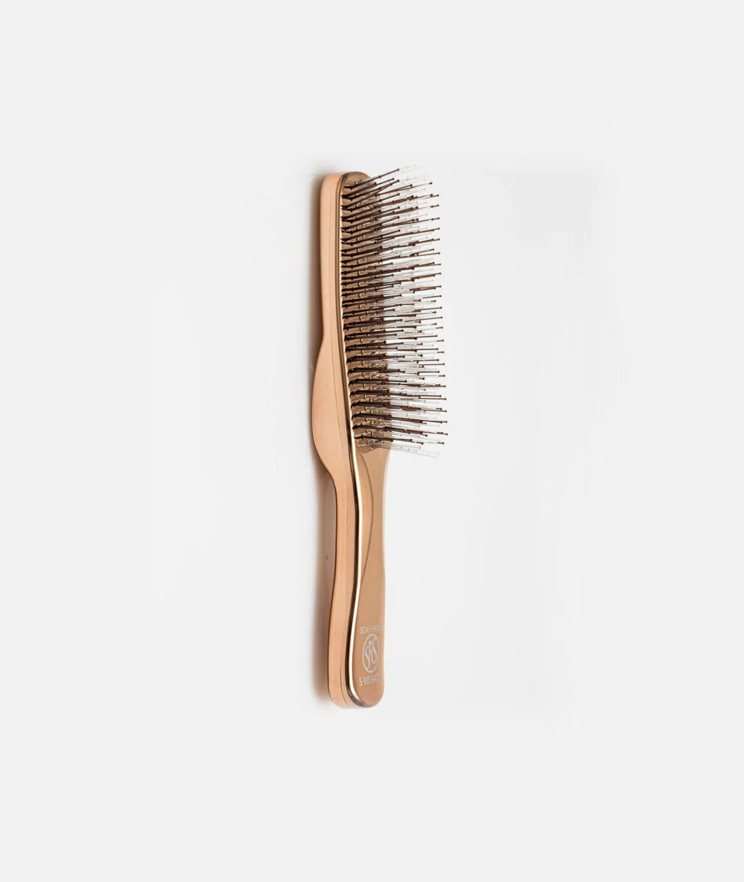 Scalp Brush World Model Long 376 włókna Różowe złoto opakowanie w tle