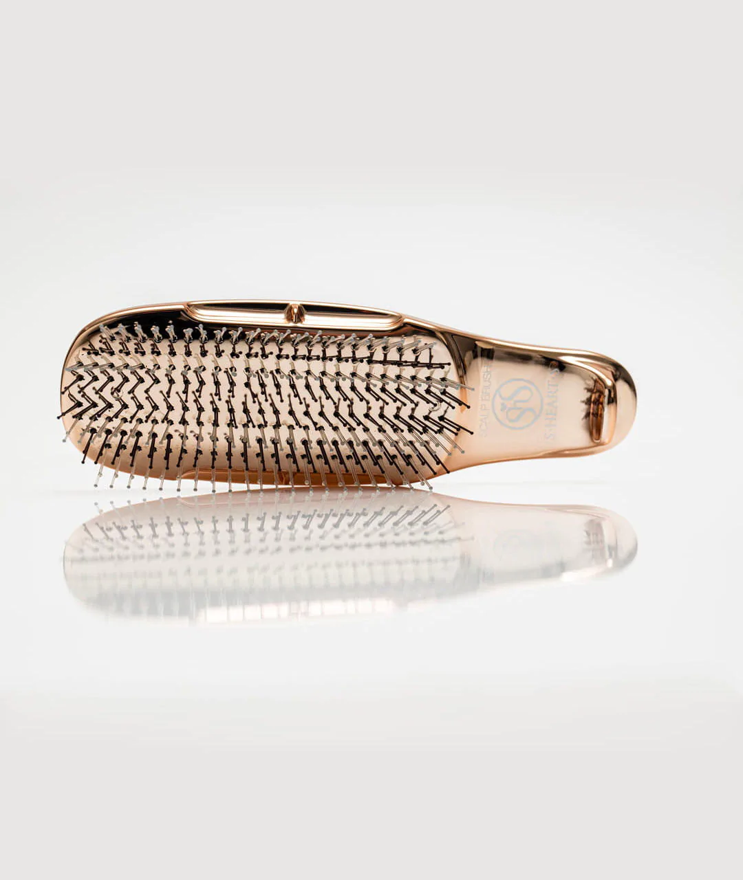 Scalp Brush World Model Short 376 fibers rose gold package - visualization