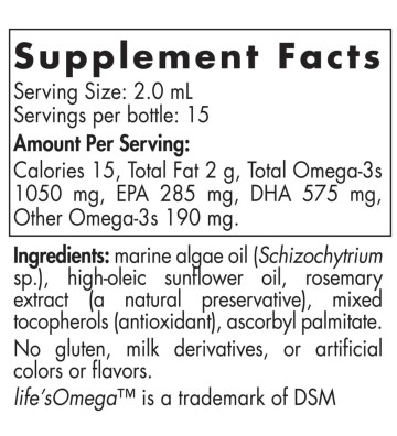 Suplement diety Baby's DHA Vegetarian, 1050 mg - 30 ml - Nordic Naturals 4