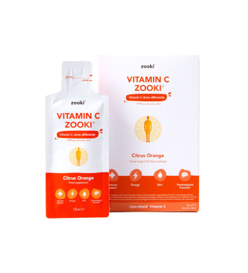 Liquid sachets with liposomal vitamin C in orange flavor 14 pcs. - zooki 1