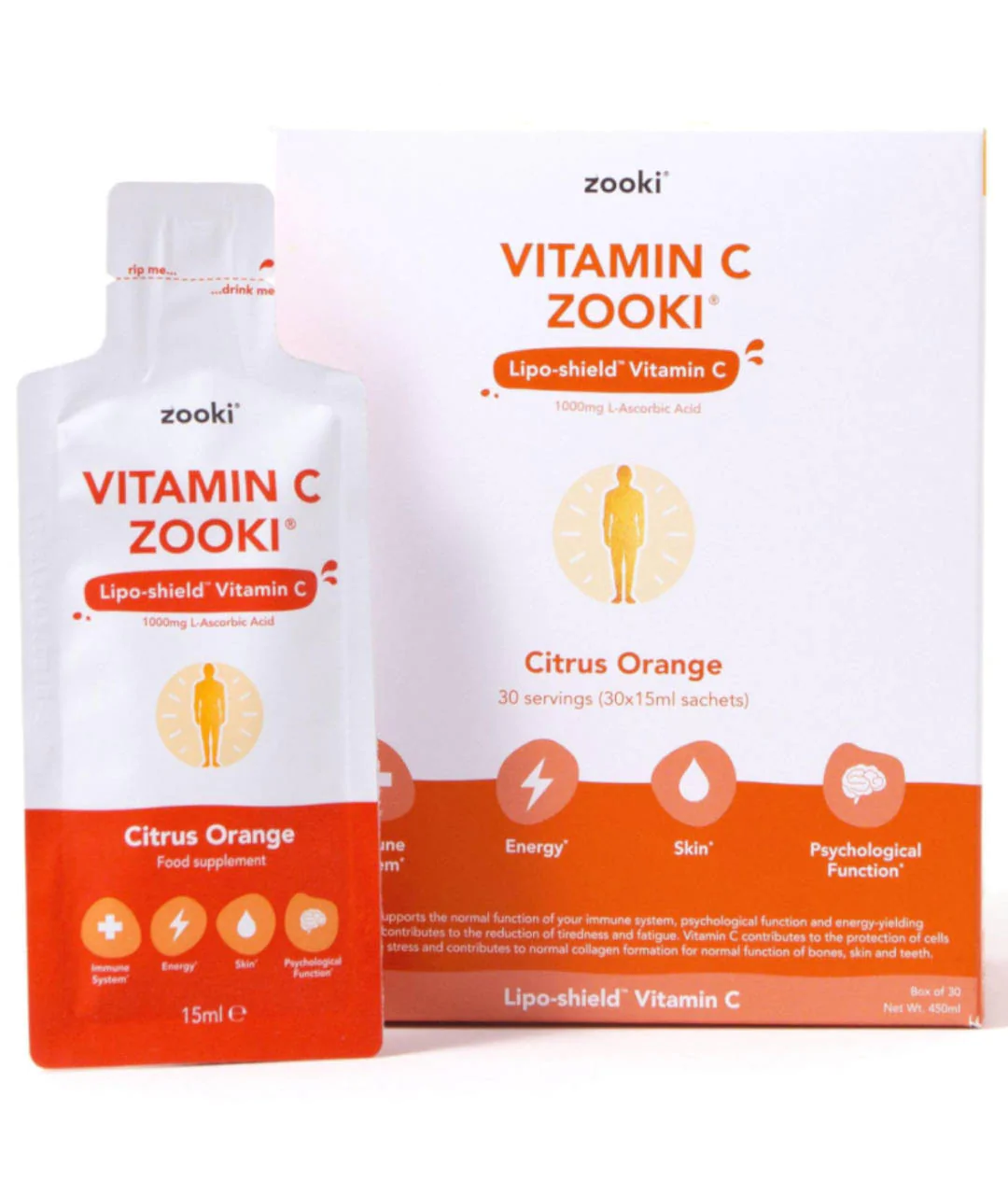 Vitamin C Citrus Orange 30-Pack pack
