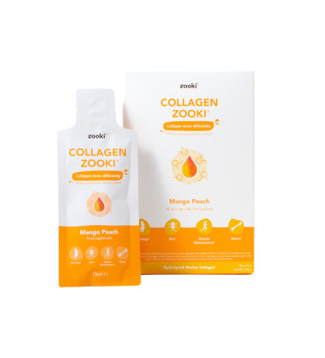 Liquid collagen sachets with mango flavor 14 pcs. - zooki 1