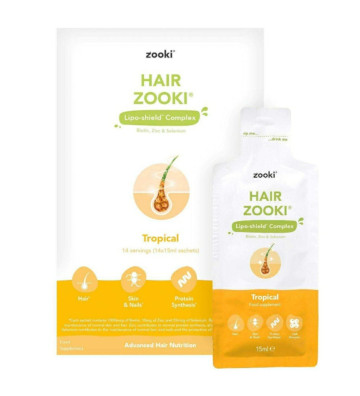 Liquid liposomal hair strengthening sachets with tropical flavor 14 pcs. - zooki 3