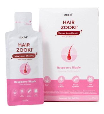 Liquid liposomal hair strengthening sachets with raspberry flavor 14 pcs. - zooki 3