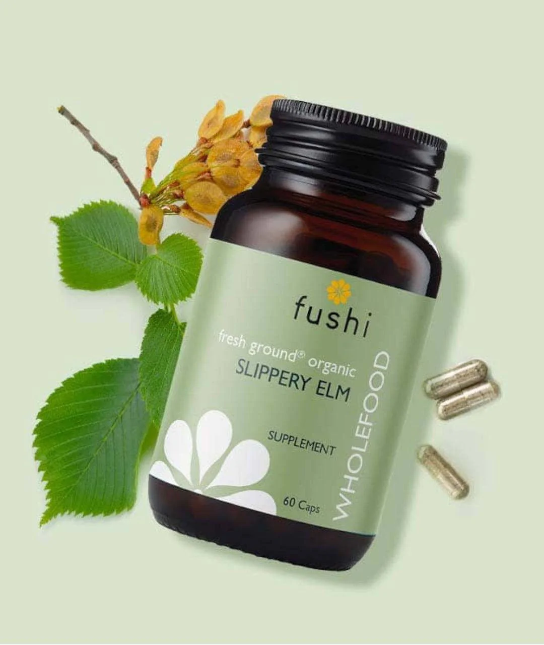 Organic Slippery Elm 60 capsules view.
