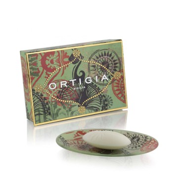 Fico d'India glass plate & olive oil soap set - Ortigia Sicilia 2