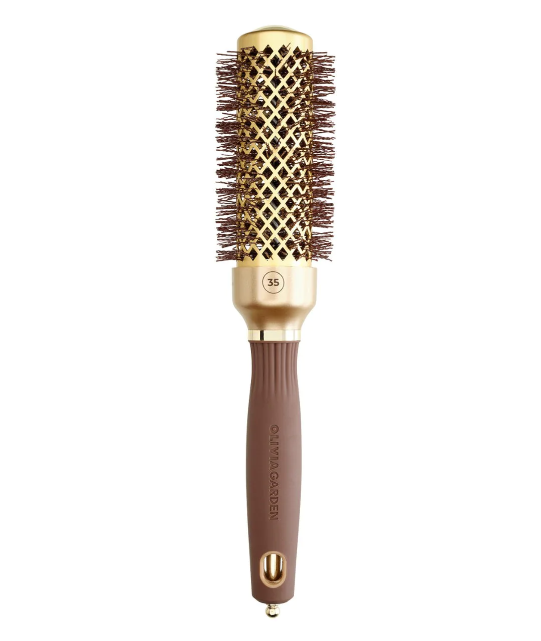 EXPERT BLOWOUT SHINE Wavy Bristles Gold & Brown 35 brush close-up