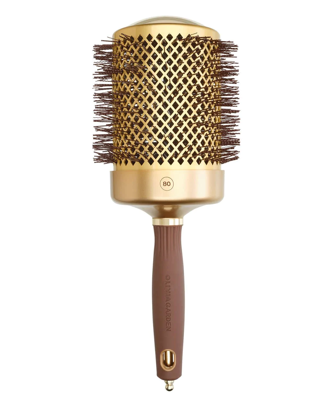 EXPERT BLOWOUT SHINE Wavy Bristles Gold & Brown 80 brush close-up