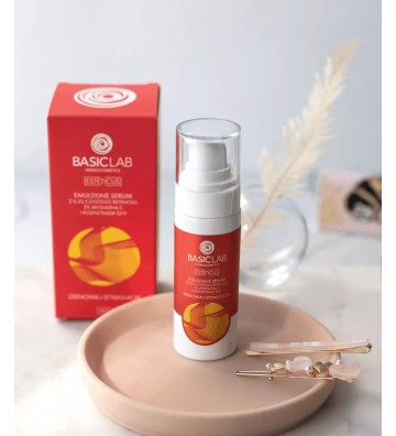 Emulsion serum with 0.3% pure retinol, 3% vitamin C and coenzyme Q10 RECOVERY AND STIMULATION 30ml - BasicLab 2