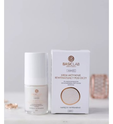 Active revitalizing eye day cream with 3% amino acids - TIGHTENING AND FILLING 18ml - BasicLab 2