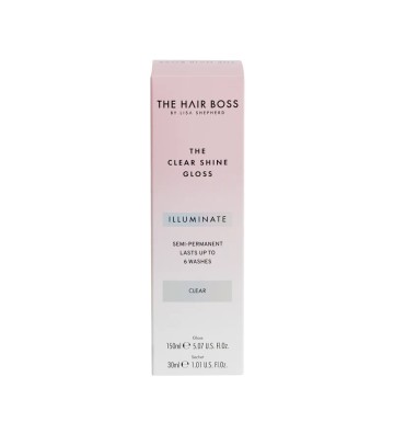 Uniwersalny, bezbarwny rozświetlacz koloru The Clear Shine Gloss 150ml + 30ml - The Hair Boss 1