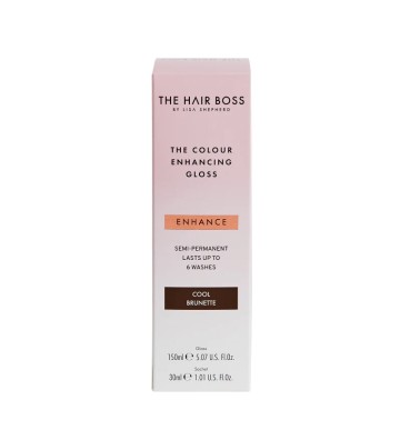 Rozświetlacz podkreśląjacy ciemny odcień włosów The Colour Enhancing Gloss Cool Brunette 150ml + 30ml - The Hair Boss 2