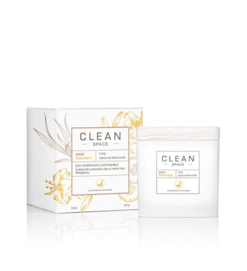 Clean Space Fresh Linens soy scented candle 227g - Clean Reserve 1