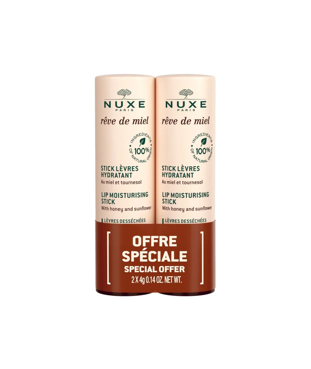 Rêve de Miel® Nawilżająca pomadka do ust 2x4g