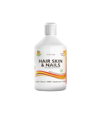 Hair Skin & Nails - Suplement diety na włosy, skórę i paznokcie 500 ml - Swedish Nutra 1