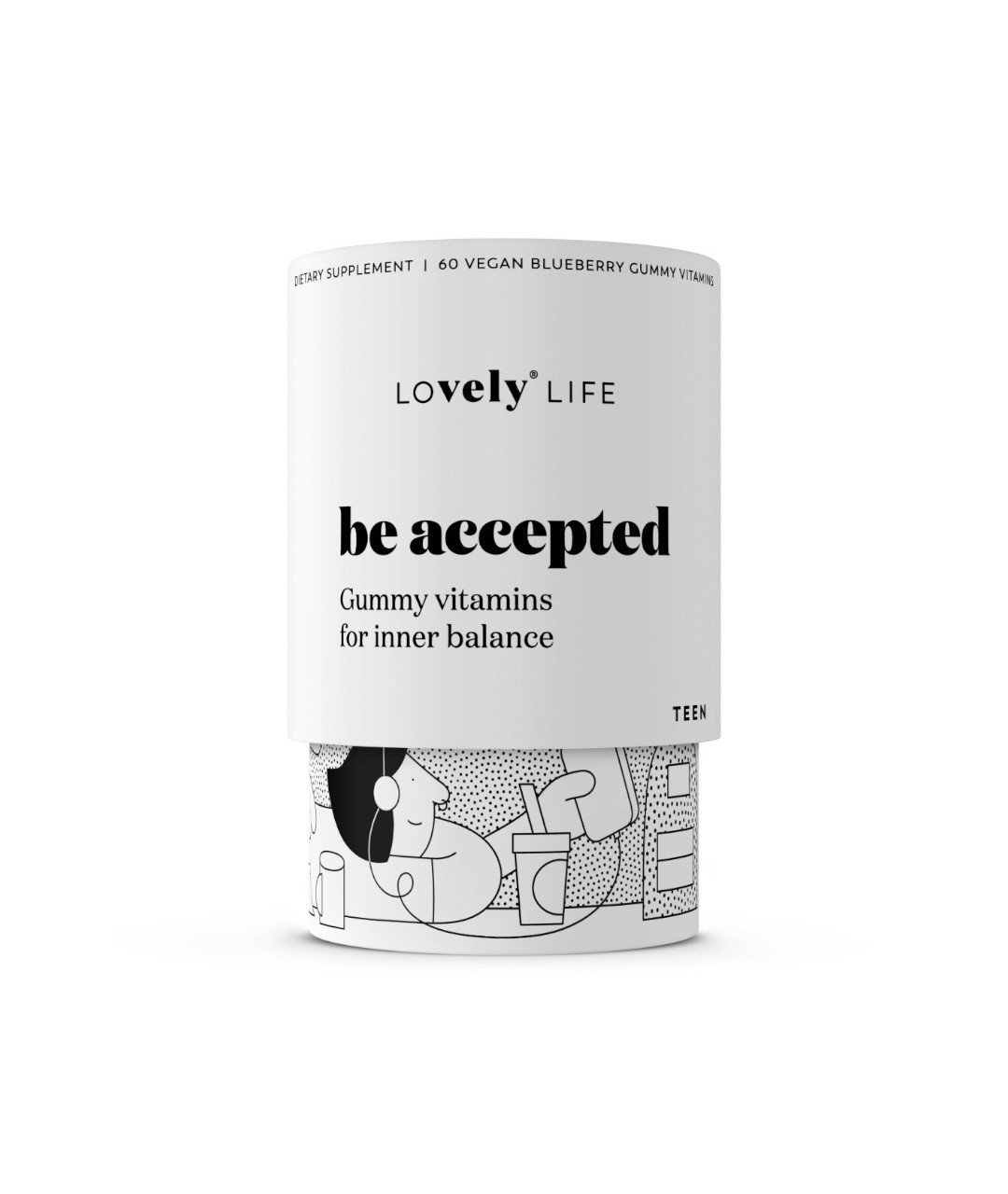 Be Accepted A dietary supplement to support wellbeing in the form of