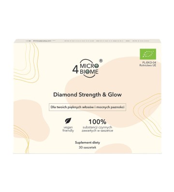 For YourHappy Hair Diamond Strength & Glow - Suplement diety na włosy, skórę i paznokcie 30 szt. - For Microbiome