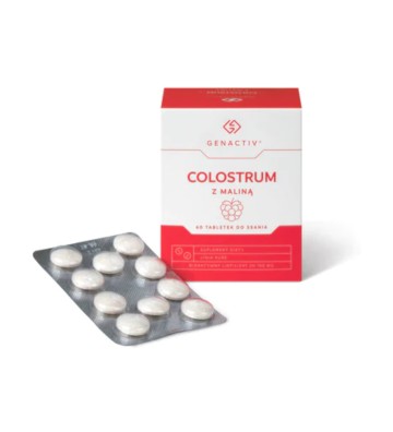 Colostrum z maliną - Tabletki do ssania 60 szt. - Genactiv 1