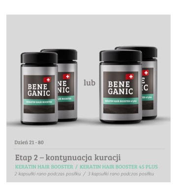 Keratin Hair Booster 45+ 90 capsules - Beneganic 5
