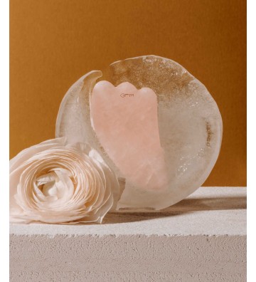 Modeling Gua Sha stone of pink quartz - Easy Livin' 2