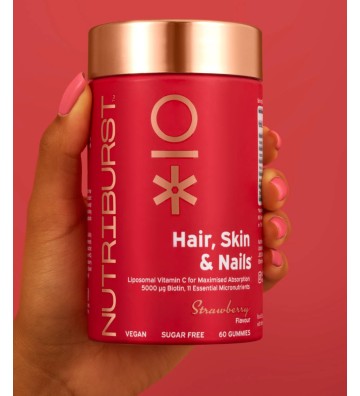 Hair, Skin & Nails - Żelki wzmacniające skórę, włosy i paznokcie 60 szt. - Nutriburst 1