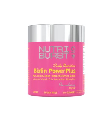 Biotin Power Plus - Żelki wzmacniające skórę, włosy i paznokcie 60 szt. - Nutriburst