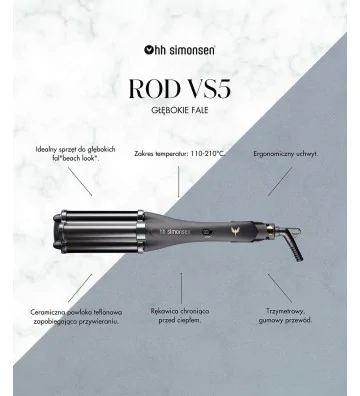 ROD Curling Iron vs5 Deep Waver - Falownica do włosów - HH Simonsen 6