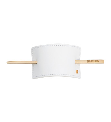 Leather pin with pin White - Balmain Hair Couture