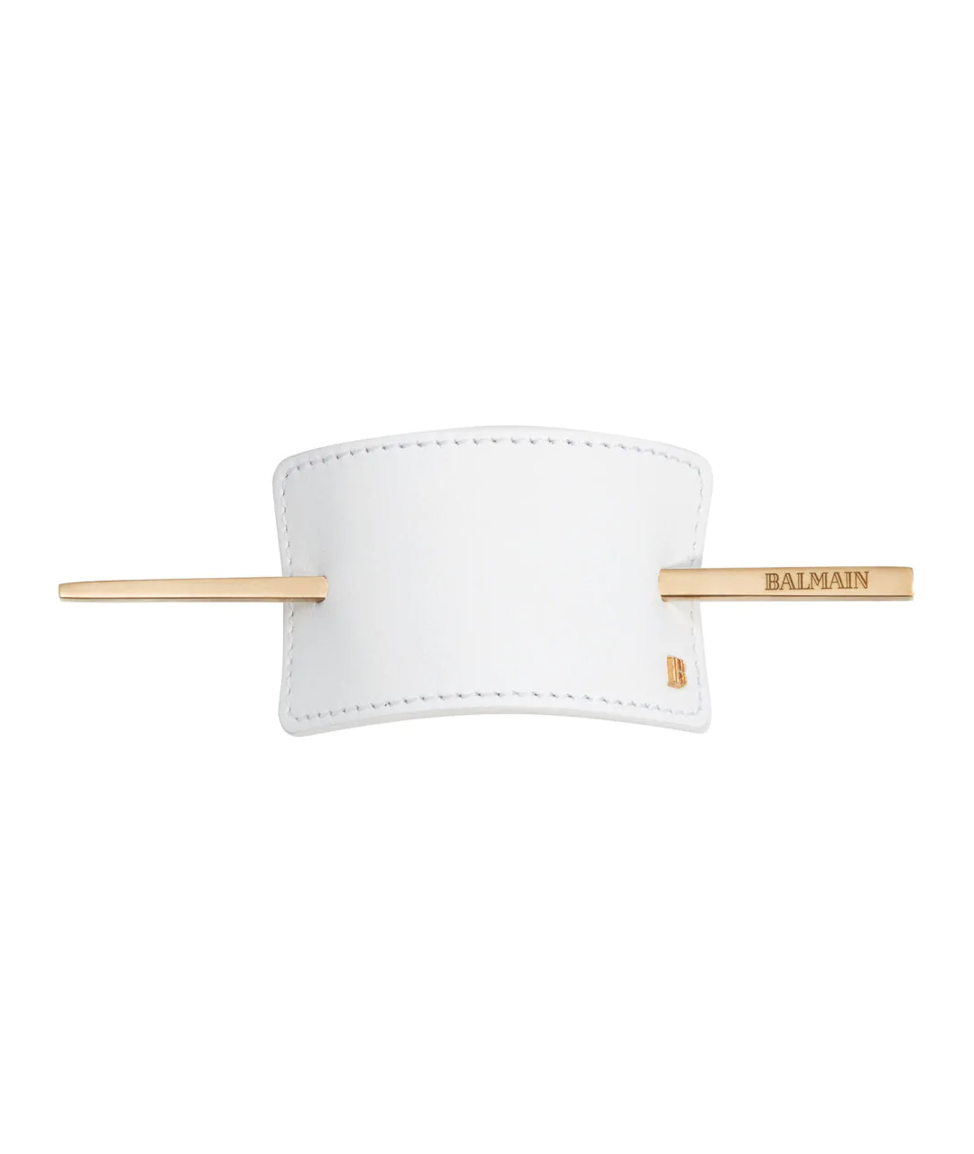 Leather pin with pin White Leather pin with pin White