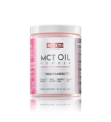 MCT oil powder - Fresh Strawberry 300 g - BeKeto