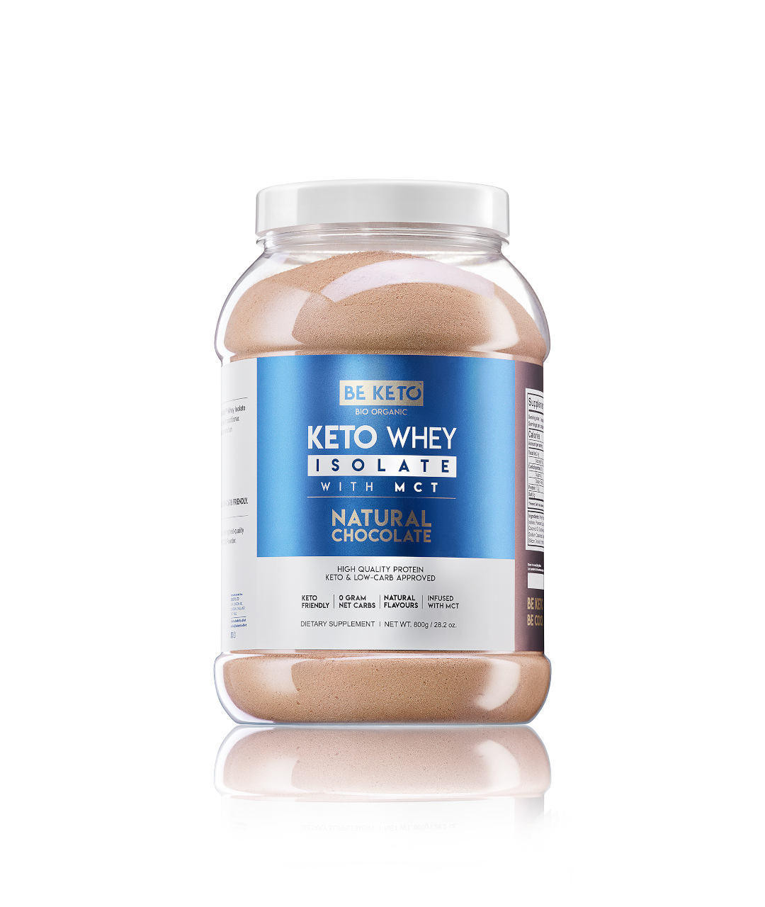 Keto Protein Isolate with MCT Natural Chocolate 800 g BeKeto