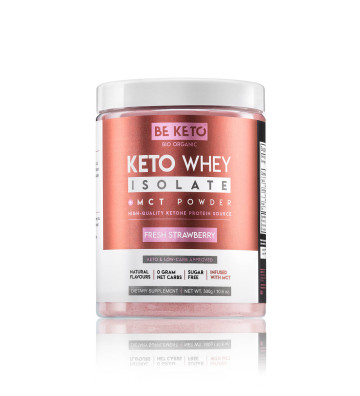 Keto Protein Isolate with MCT - Fresh Strawberry 300 g - BeKeto