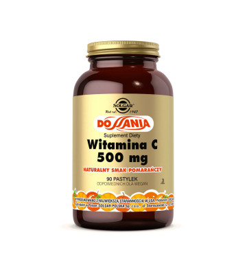 Witamina C 500 mg do ssania pomarańczowy 90 pastylek
