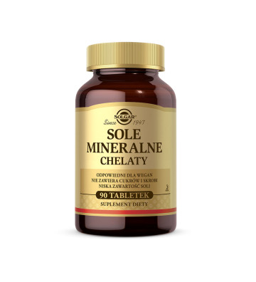 Sole mineralne Chelaty 90 tabletek - Solgar 1