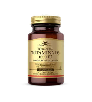 Vegan Vitamin D3 1000IU 60 capsules. - Solgar