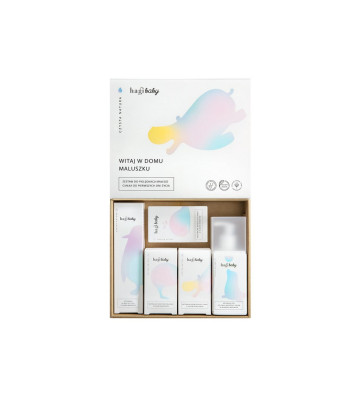 Care set from the first days of life Welcome home baby 150 ml + 250 ml + 50 ml + 50 ml + 100 g - Hagi 2
