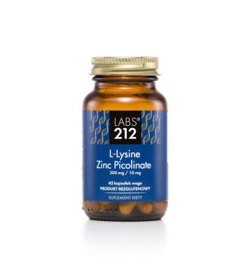 Suplement diety L-Lysine Zinc Picolinate (Lizyna z cynkiem) 45 kapsułek